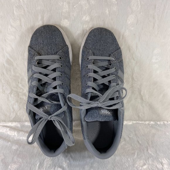 Adidas NEO grey Canvas Tennis Shoes Sneakers - Picture 4 of 6